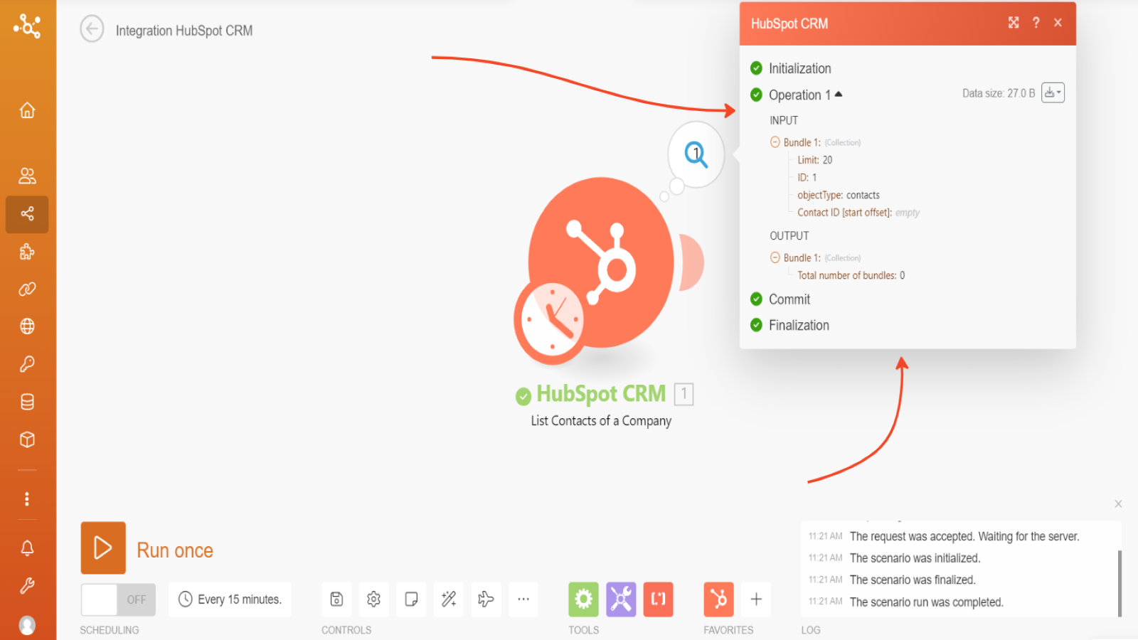 List Contacts of a Company